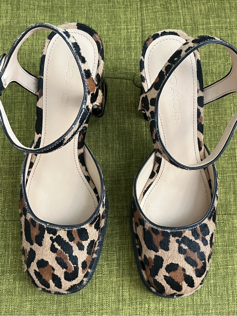 Coach Leopard Print Tea Rose Pumps size 7.5